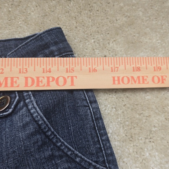 Mixit Women Dark Wash Flare Jeans Size 10 Stretch Wide Leg Trouser Denim - Picture 9 of 10